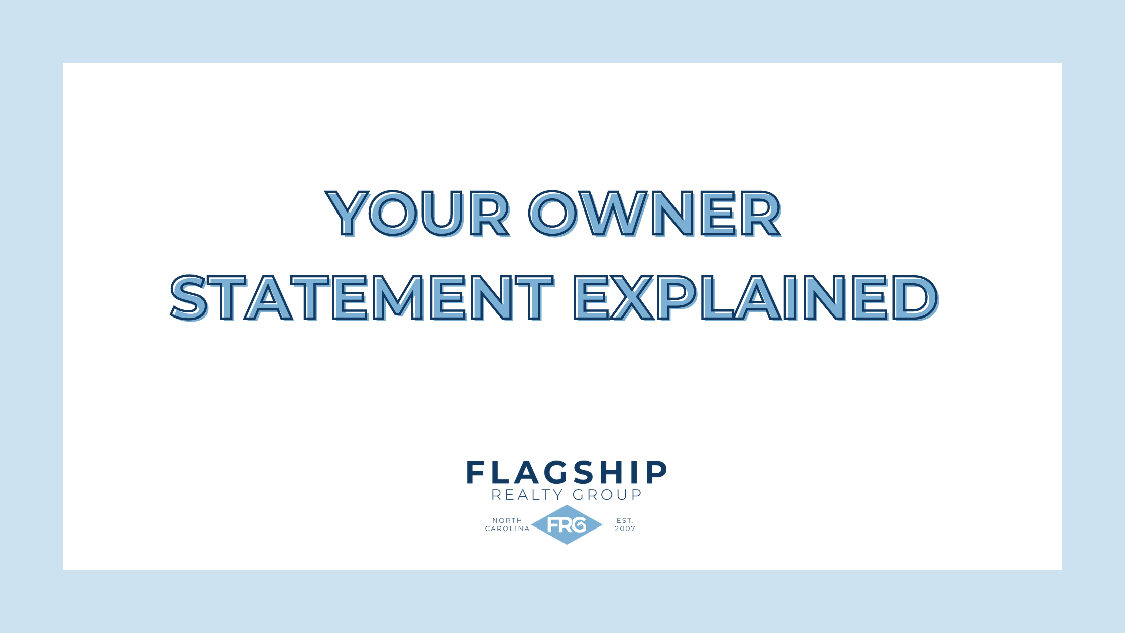 Your Owner Statement Explained